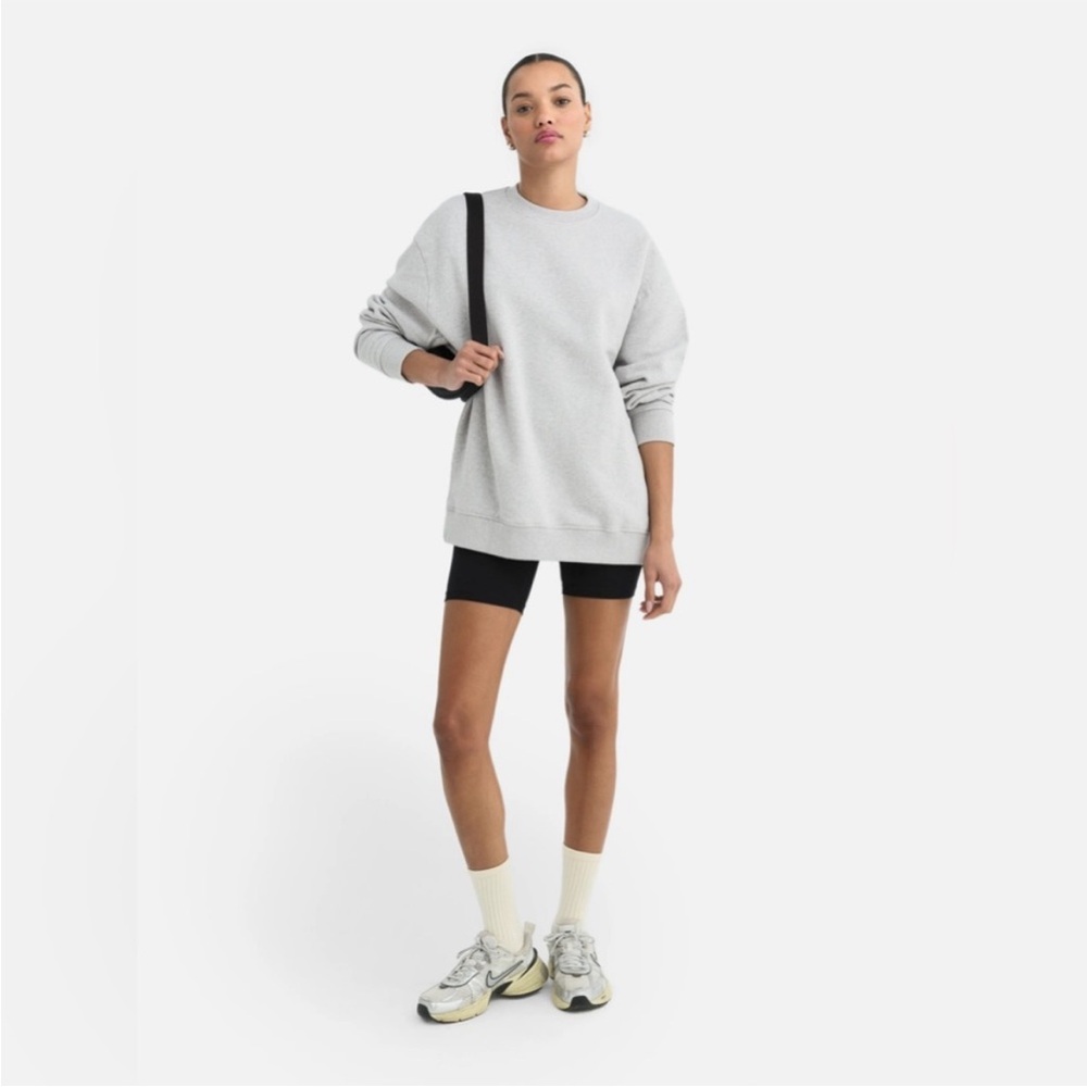 Mate The Label Organic 100% Cotton Gray Oversized Sweatshirt Size Medium Large